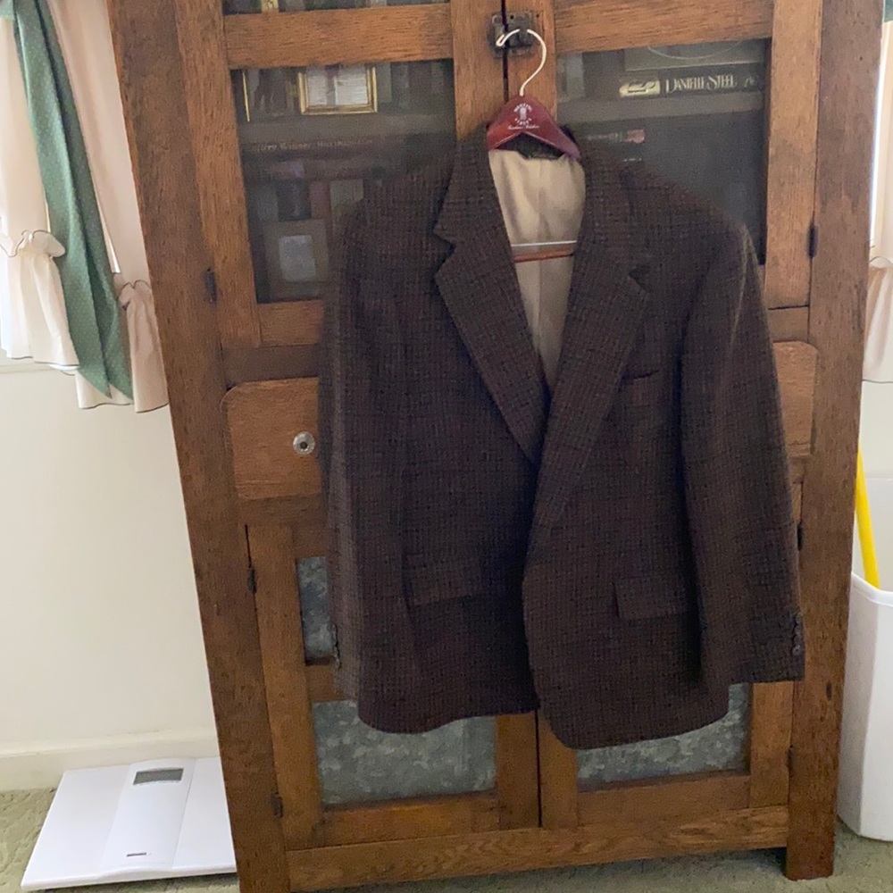 Brown Wool Unisex Blazer